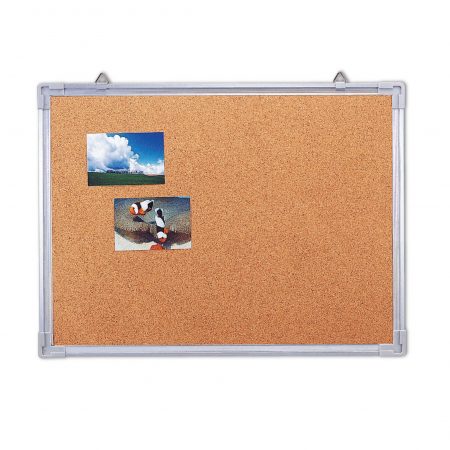 Self-adhesive cork frame notice bulletin board