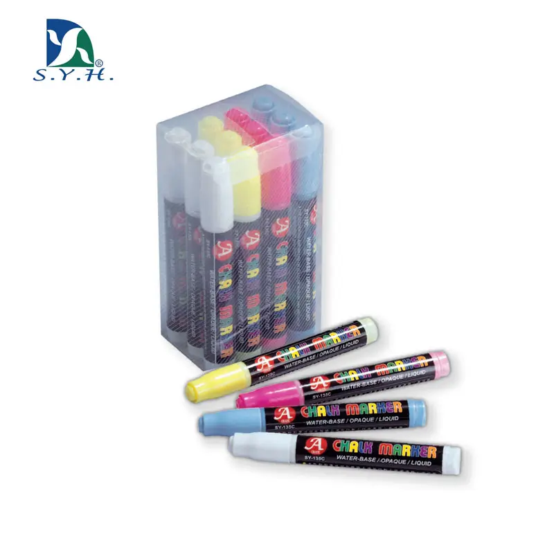 SY-135C Marqueur à craie liquide | Couleur vive, effaçable facilement pour tableau blanc et tableau noir