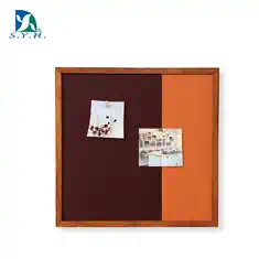Two-Tone Fabric Bulletin Board with Wood Frame