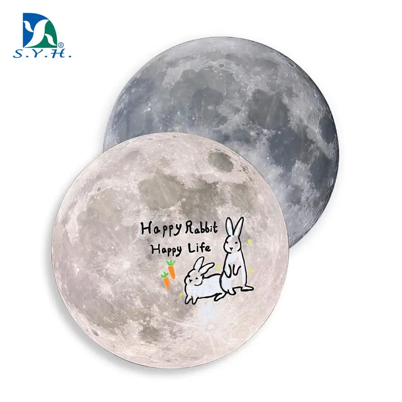 Pizarrón blanco en forma de luna sin marco