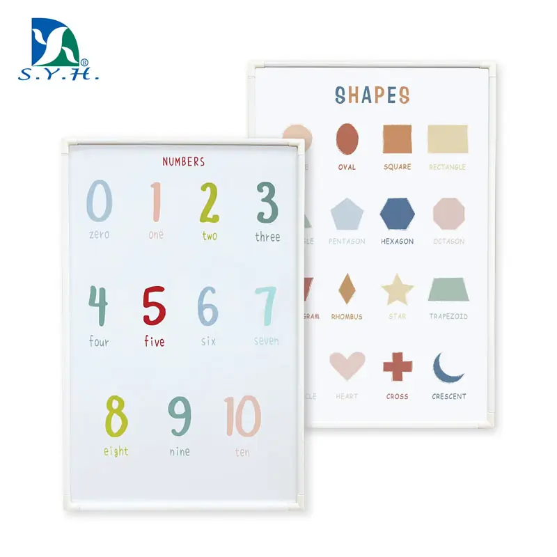 Wall-Mount Learning Board for Kids – Numbers and Shapes