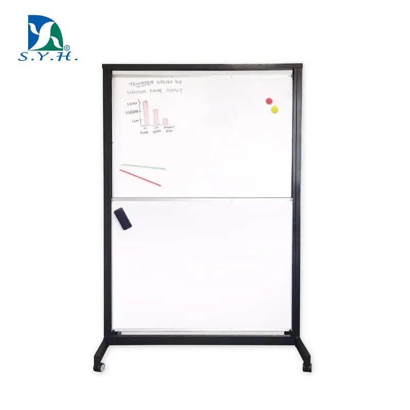 Système de tableau blanc coulissant vertical pour une écriture efficace