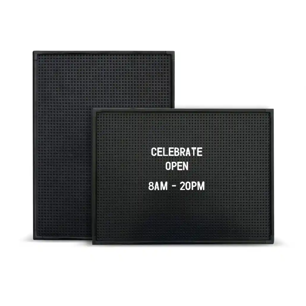 Black Peg Letter Board Aluminum Frame