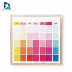 Magnetic Color Calendar Whiteboard-Color chip calendar