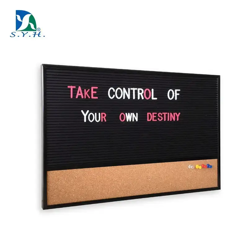 Dual-Function Bulletin Board|Aluminum Frame Letter & Cork Combo for Home Decor and Display