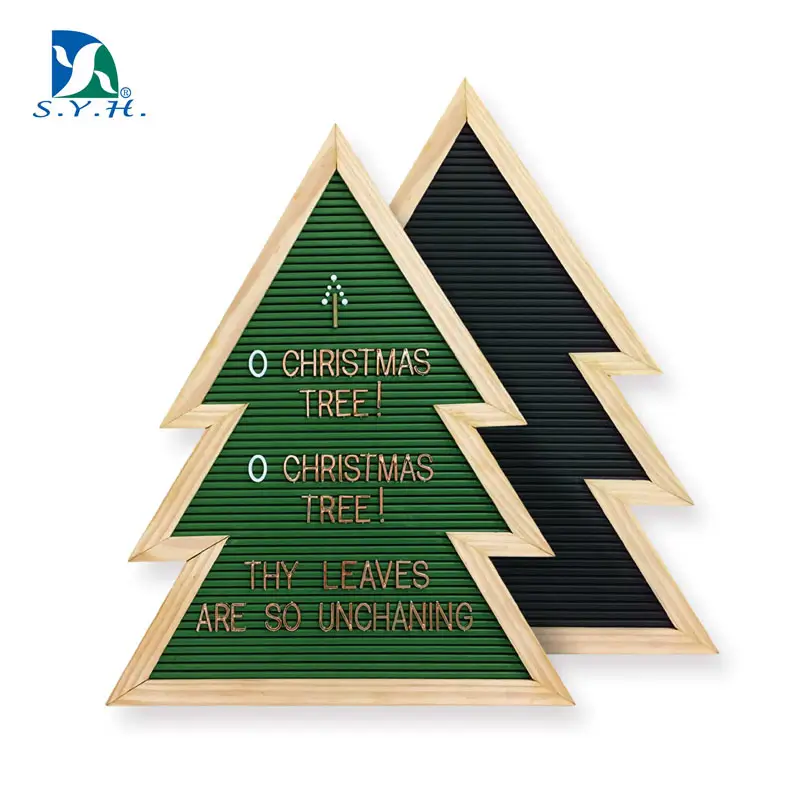 Christmas Tree Letter Board|Solid Wood Frame for Festive and Everyday Use