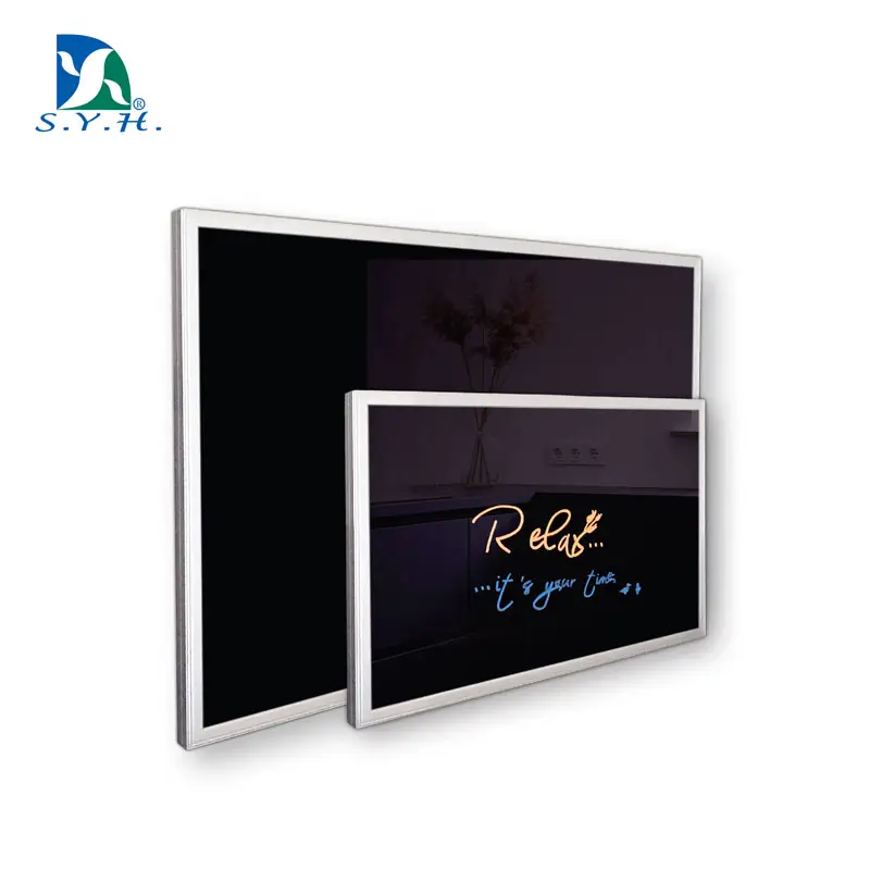 Miroir tableau noir magnétique en aluminium élégant