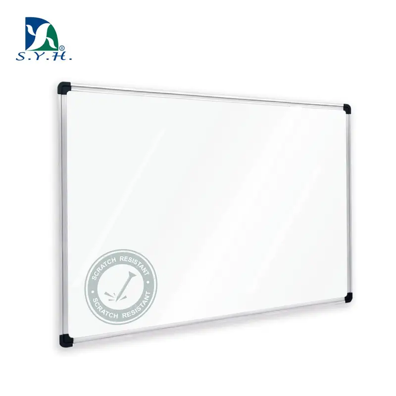 Aluminum Frame Ceramic Whiteboard W/Black Corner