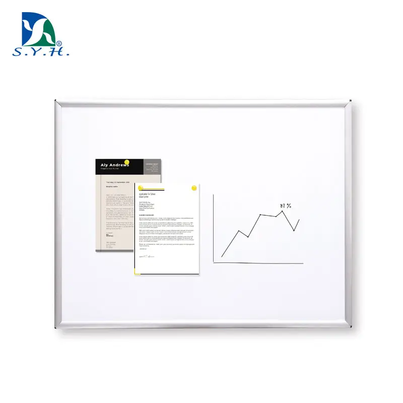 Tableau blanc magnétique en aluminium courbé