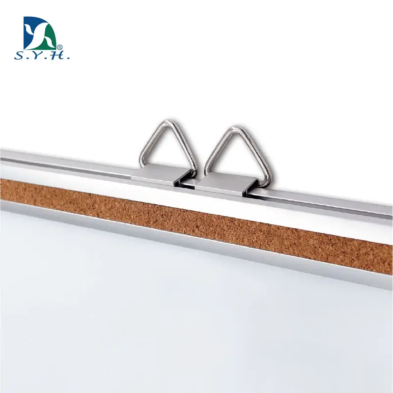 Magnetic Whiteboard with Cork Border and Aluminum Frame
