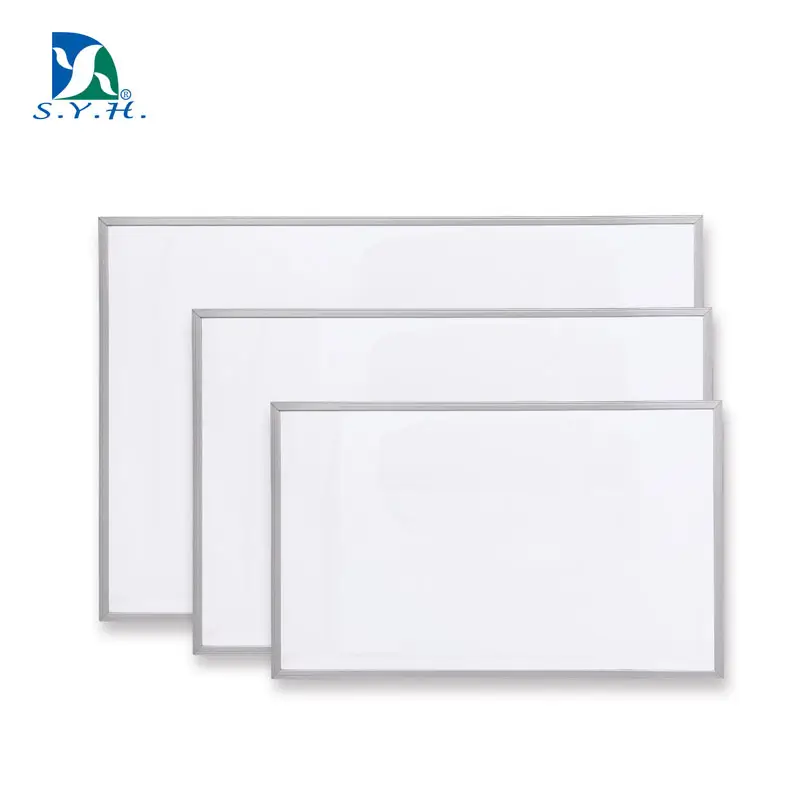 Pizarra blanca magnética con marco de aluminio elegante